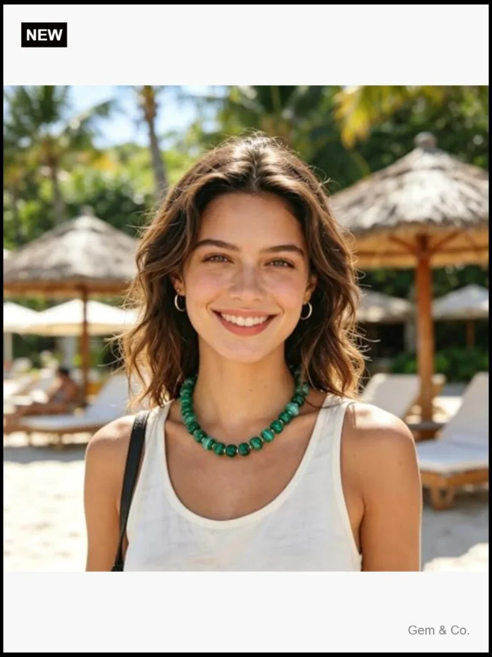 Chunky Beaded Heart Necklace - Statement Puffy Choker